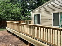 <b>Pressure Treated Wood Deck with Standard Pressure Treated Wood Railing</b>